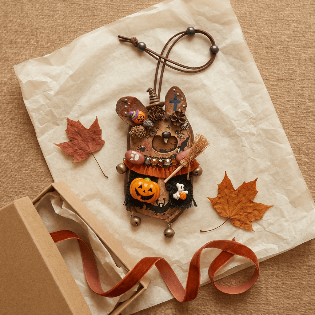 Handmade Halloween Bunny Ornament | PEA KINGDOM
